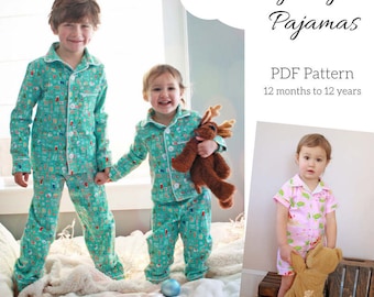 Holiday Night Pajamas PDF Sewing Pattern