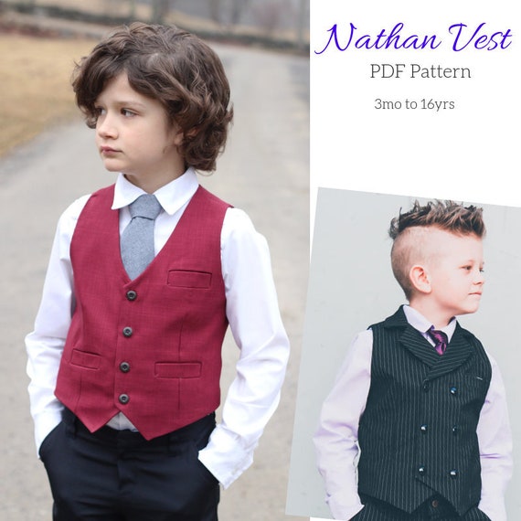 Nathan Vest PDF naaipatroon Etsy Belgie