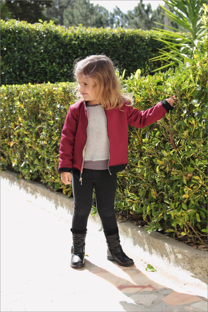 Children's Ollie Bomber Jacket PDF Sewing Pattern size 12mo to 12yrs image 3