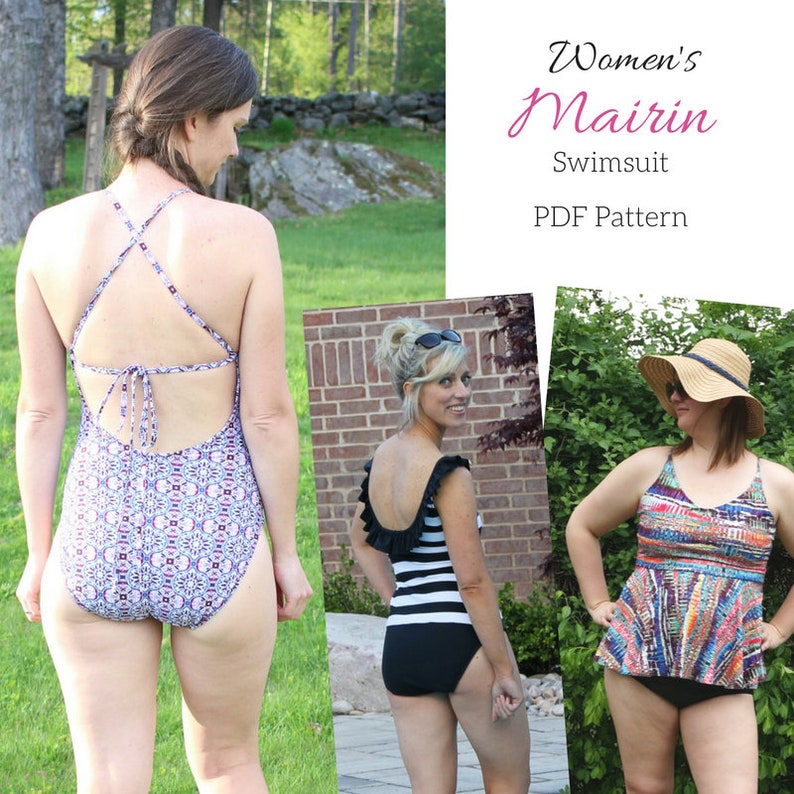 Women's Mairin Swimsuit PDF Pattern image 1