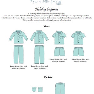 Holiday Night Pajamas PDF Sewing Pattern image 8