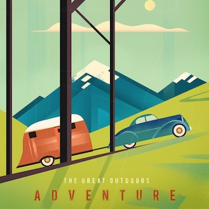Vintage Camping, Camp Posters, Camp Poster, Retro Camping, Camping Wall Art, Vintage Camping Decor, Camp Theme Decor, Camping, Retro Camping