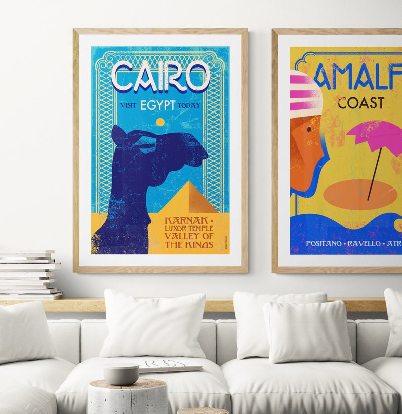 Egypt Print Travel Poster Cairo Print Cairo Poster Egypt Etsy