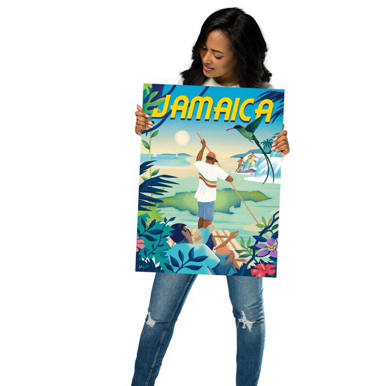 Jamaica Poster, Jamaica Art, Jamaica Wall Decor, Jamaica Travel Print ...