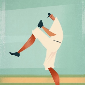 Affiche de baseball, sport vintage, sport rétro, décoration murale sport, baseball vintage