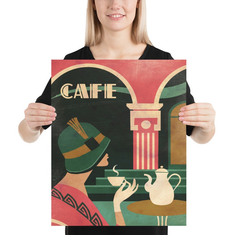 Vintage Wall Art Art Deco Poster Art Deco Wall Decor Art Etsy