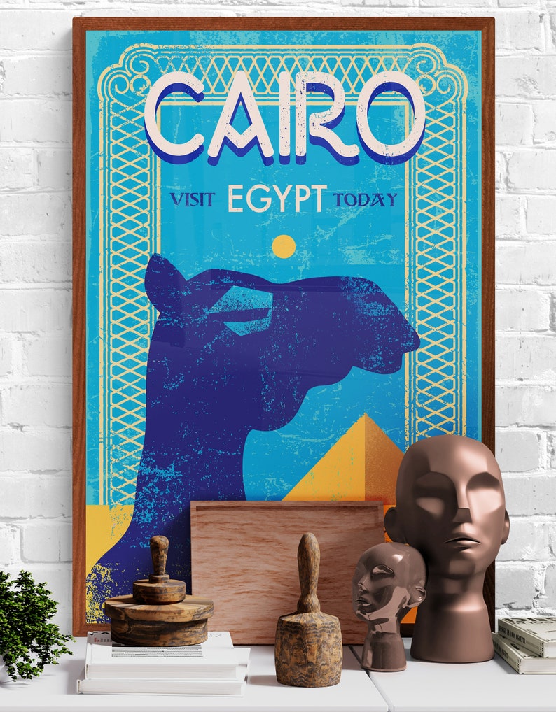 Egypt Print Travel Poster Cairo Print Cairo Poster Egypt Etsy