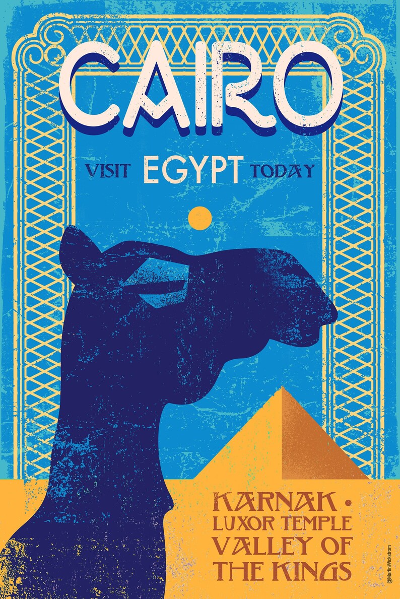 Egypt Print Travel Poster Cairo Print Cairo Poster Egypt Etsy