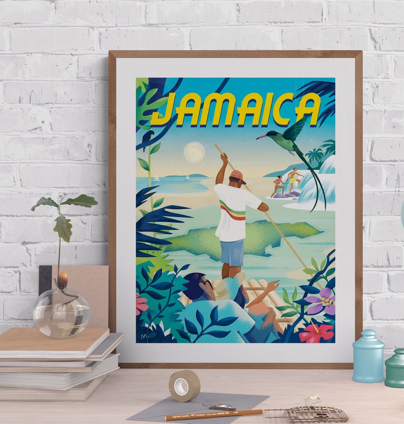 Jamaica Poster, Jamaica Art, Jamaica Wall Decor, Jamaica Travel Print ...