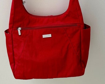 Red Baggallini Hobo Travel Handbag, Crossover Bag, Vintage , Gift for Woman