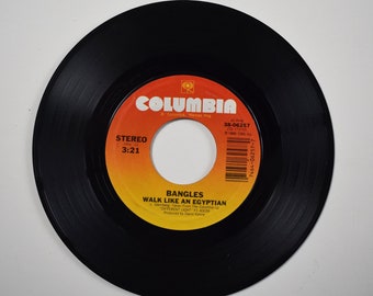 The Bangles, Walk Like An Egyptian, Vinyl 45 Record, Vintage,1986, Columbia Records, 38-06257