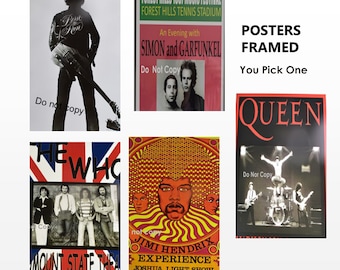 Rock MusicThe Who  Replica Poster Framed 11 x 17 Inches, Vintage Collectible 1960’s, 1970’s, 1980’s, Your Choice, Pick One