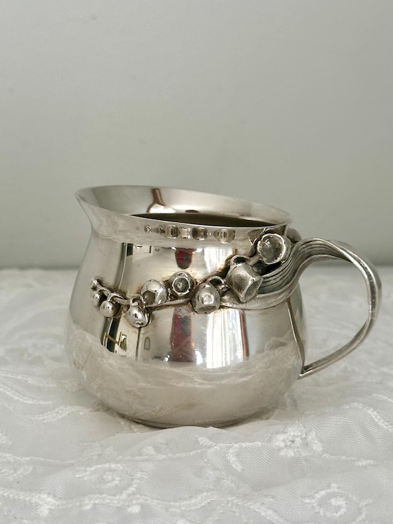 Silverplated Creamer, Lily of The Valley Hefra Resovia, Made in Poland, Home Kitchen Dining Table Decor, Vintage  Shelf Decor