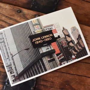John Lennon, Times Square, vintage, 1982, carte postale commémorative, 1940-1980, souvenirs rock, collectionneurs fans des Beatles