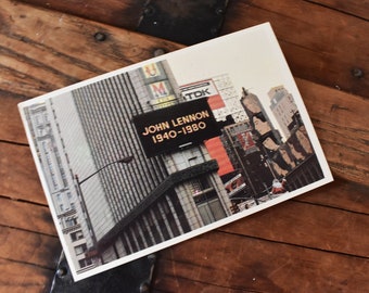 John Lennon, Times Square, vintage, 1982, carte postale commémorative, 1940-1980, souvenirs rock, collectionneurs fans des Beatles
