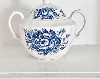 Sugar Bowl, Beacon Hill by British Anchor England, Ironstone, Vintage Home Shelf Decor,Collectible Table Display,Antique Shabby Chic Cottage