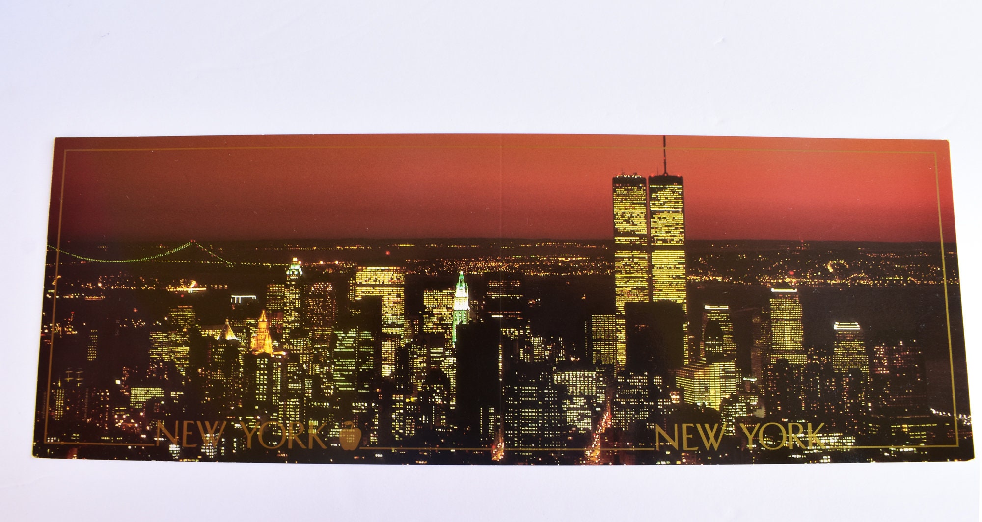 Vintage New York City Skyline Magnet * Wall Hanging * Ornament * WTC * Set  of 4