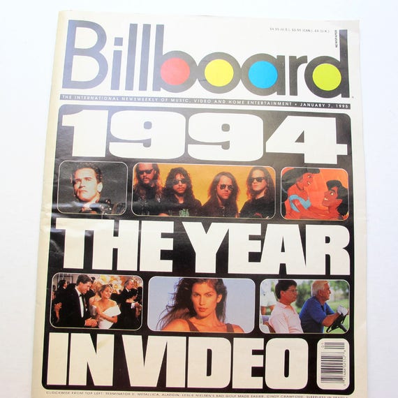 Billboard Magazine 1994 Year End The Year in Video | Etsy