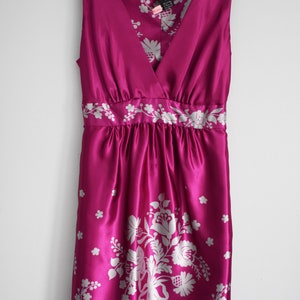 Pretty Party Dress, Fuchsia Land Silver, Empire Waist, Forever 21, Size Small, Gift for Woman, Vintage
