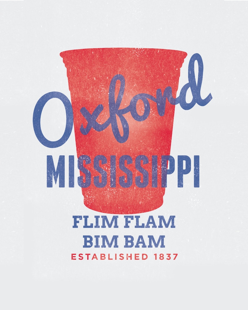 Oxford, Mississippi Collegiate Printable Home Decor digital Etsy