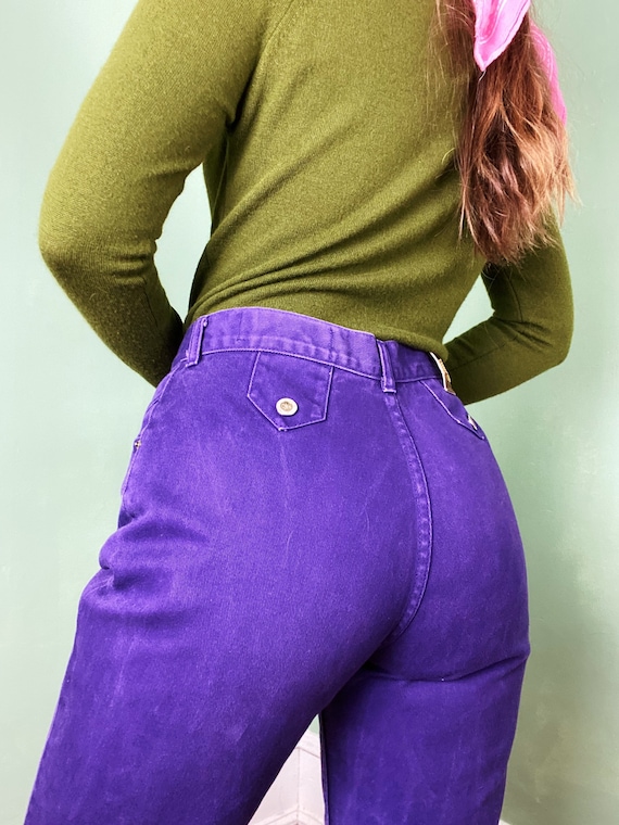 vintage high waisted electric purple studded lawma