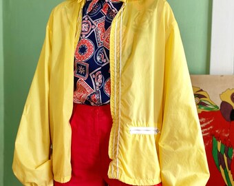 yellow windbreaker