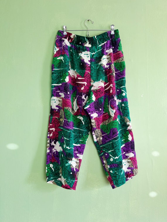 late 70s - early 80s abstract purple & green colo… - image 7