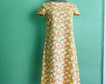 vintage homemade (one of a kind) ditsy floral shift dress