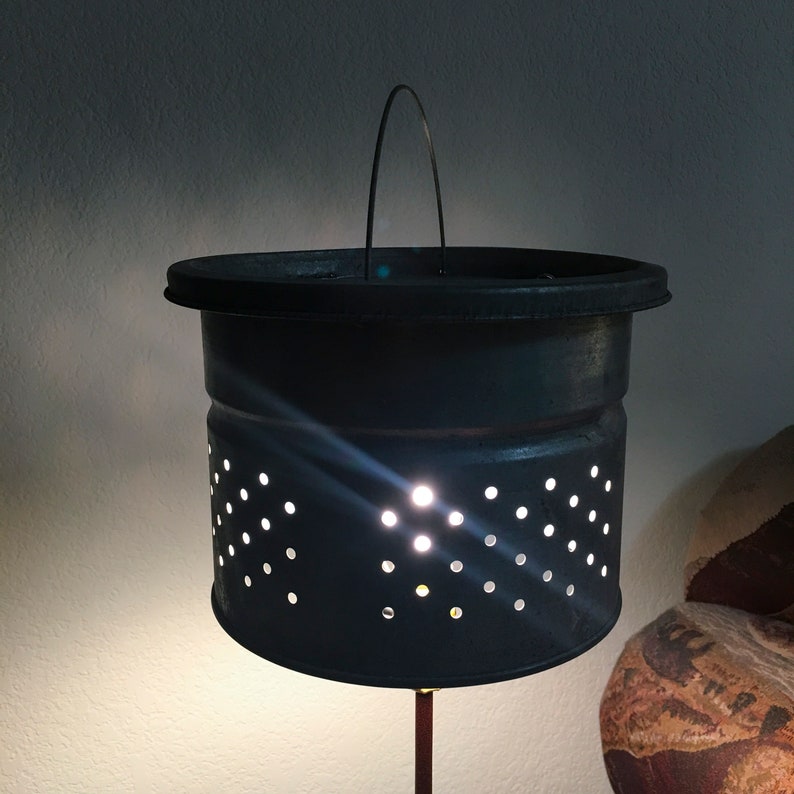 Minnow Bucket Lamp Shade Lighting Handmade Fishing Theme Etsy