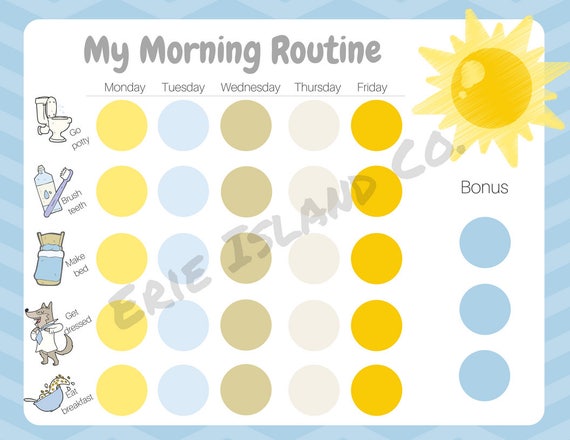 Toddler Daily Routine Chart