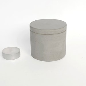 Beton Dose mit Deckel klein Geschirr Halter Becherhalter Küche Moderne Aufbewahrungsbehälter Industrie Minimalismus Löffel Utensil Topf