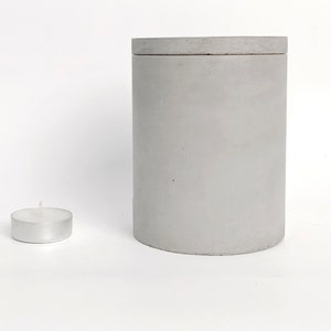 Beton Dose mit Deckel Geschirr Halter Becherhalter Küche Moderne Aufbewahrungsbehälter Industrial Minimalismus Löffel Utensil Topf