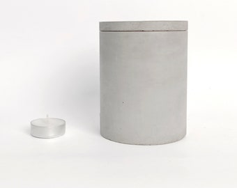 Barattolo in cemento con coperchio porta utensili da cucina porta bicchieri cucina contenitore moderno minimalismo industriale cucchiaio utensile pentola
