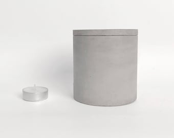 Concrete Jar with lid kitchenware Holder Cup Holder Kitchen Modern Storage Container industrial minimalism spoon utensil crock