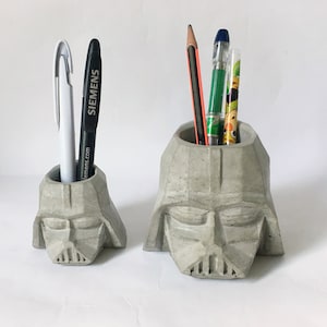 Concrete Pen holder home decor statue sculpture  pencil succulent cup pot office desk planter pot eco friendly