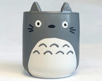 Totoro studio ghibli planter Pen succulent holder  statue sculpture  pencil cup pot  eco friendly home decor mug