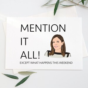 PRINTABLE Bravo Fan Greeting Card, Mention It All, Except What Happens This Weekend Real Housewives Card Instant Download