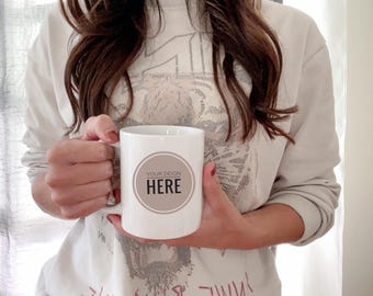 Female Mug Mockup for Printful and Printify on Demand
