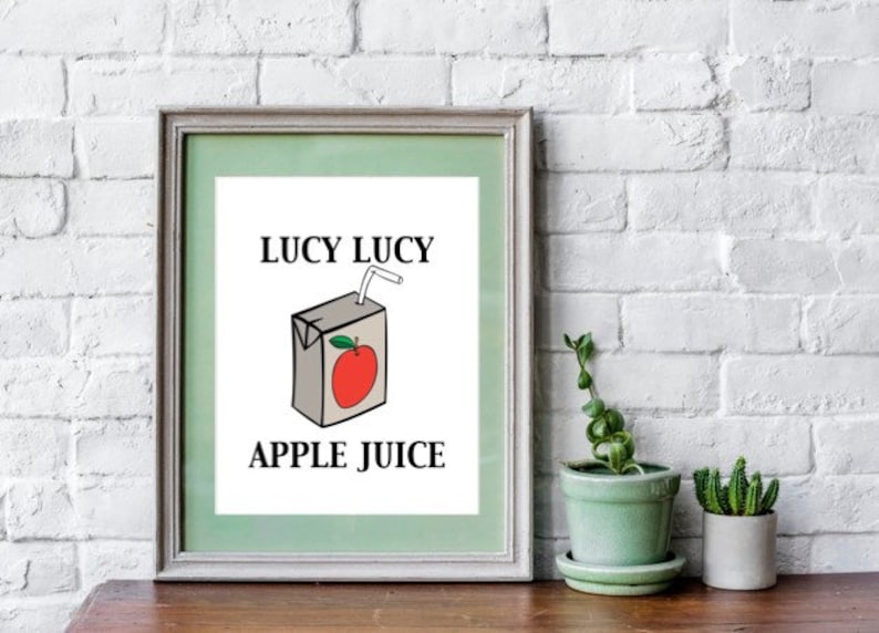 Bravo TV Lucy Lucy Apple Juice Digital Download Print Etsy