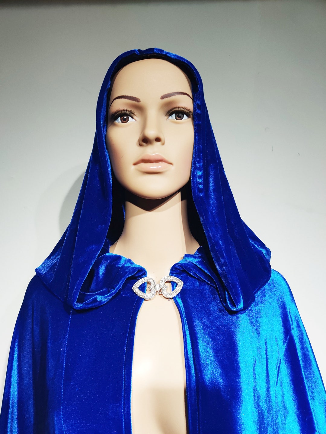 Masquerade Cap Blue Velvet Hooded Cape: Renaissance, Masquerade Cape, Costume ...
