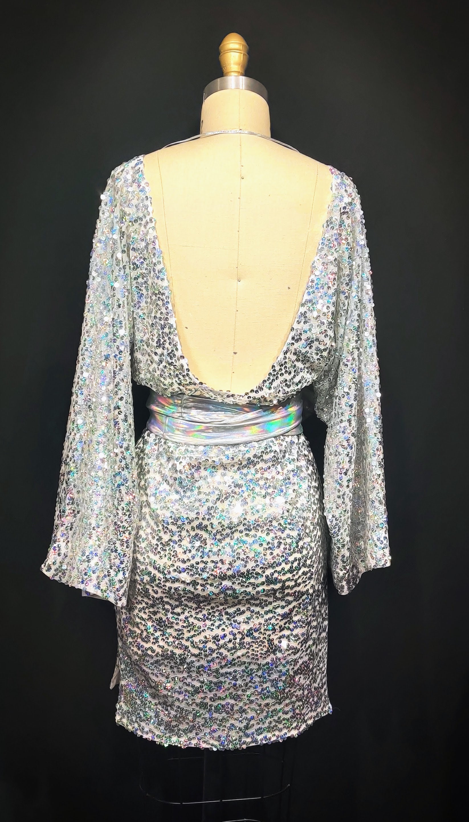 silver sequin kimono dress Silver Sequin Robe, Shinny Silver Cover-up Duster Kimono Dress, Custom Plus  Size Festival Sparkling Sequins Robe, Bridal Sequins Robe