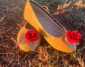 Girls Beauty and the Beast Inspired slippers