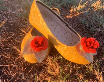 Girls Beauty and the Beast Inspired slippers