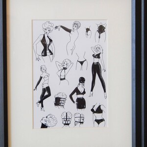 Leather Fetish Fashion Print [8&quot;x10&quot;] Matted & Framed