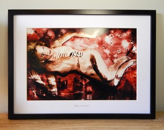 Battle of Brittney Matted & Framed Art Print [16x22]