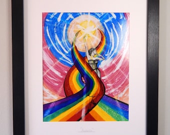 Aurora [12"x15"] Matted & Framed Illustration Print