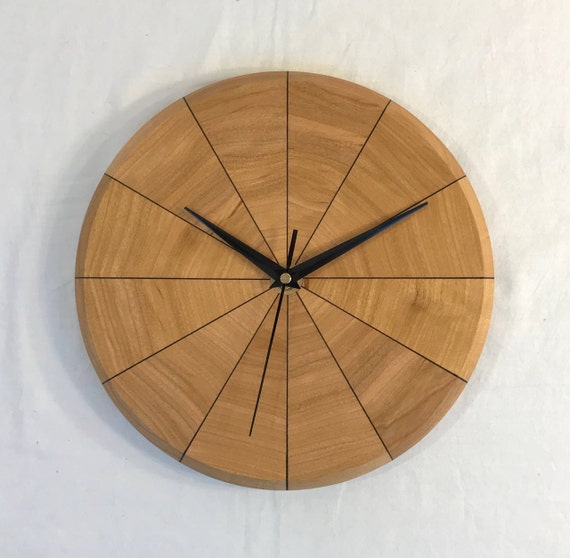 Segmented Wall Clock Cherry Etsy
