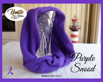 Purple Knit Infinity Snood - PERFECT to keep warm in - Ask questions before you buy. FREE SHIPPING