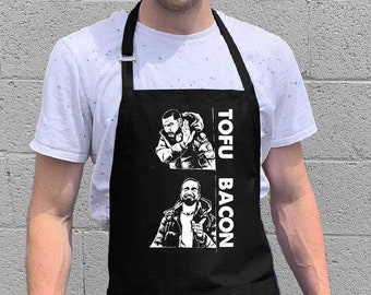 Drake Tofu Apron / Funny Apron for Cooks & Chefs / Large 1 Size Fits All  with Adjustable Neck and Long Waist Ties