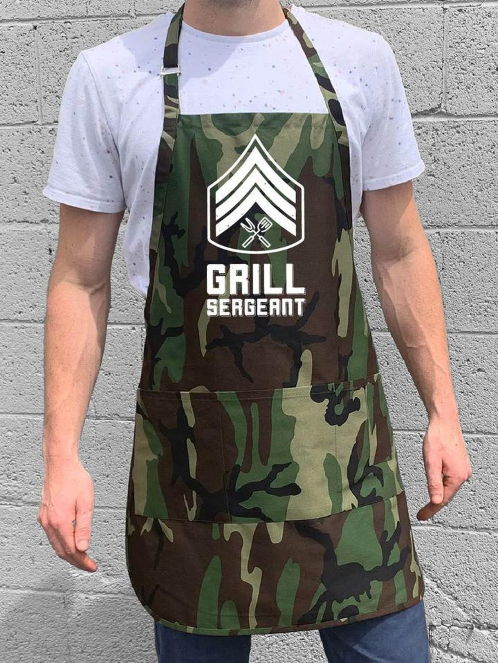 Grill Sergeant Apron / Funny BBQ Grilling Gift / Fathers Dad Etsy